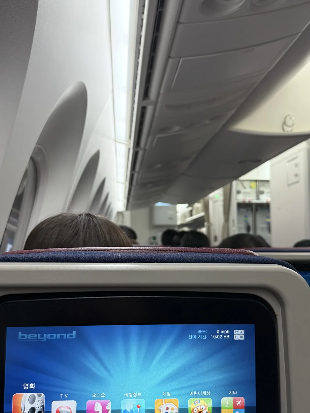 대한항공 B787 이코노미 좌석 및 레그룸