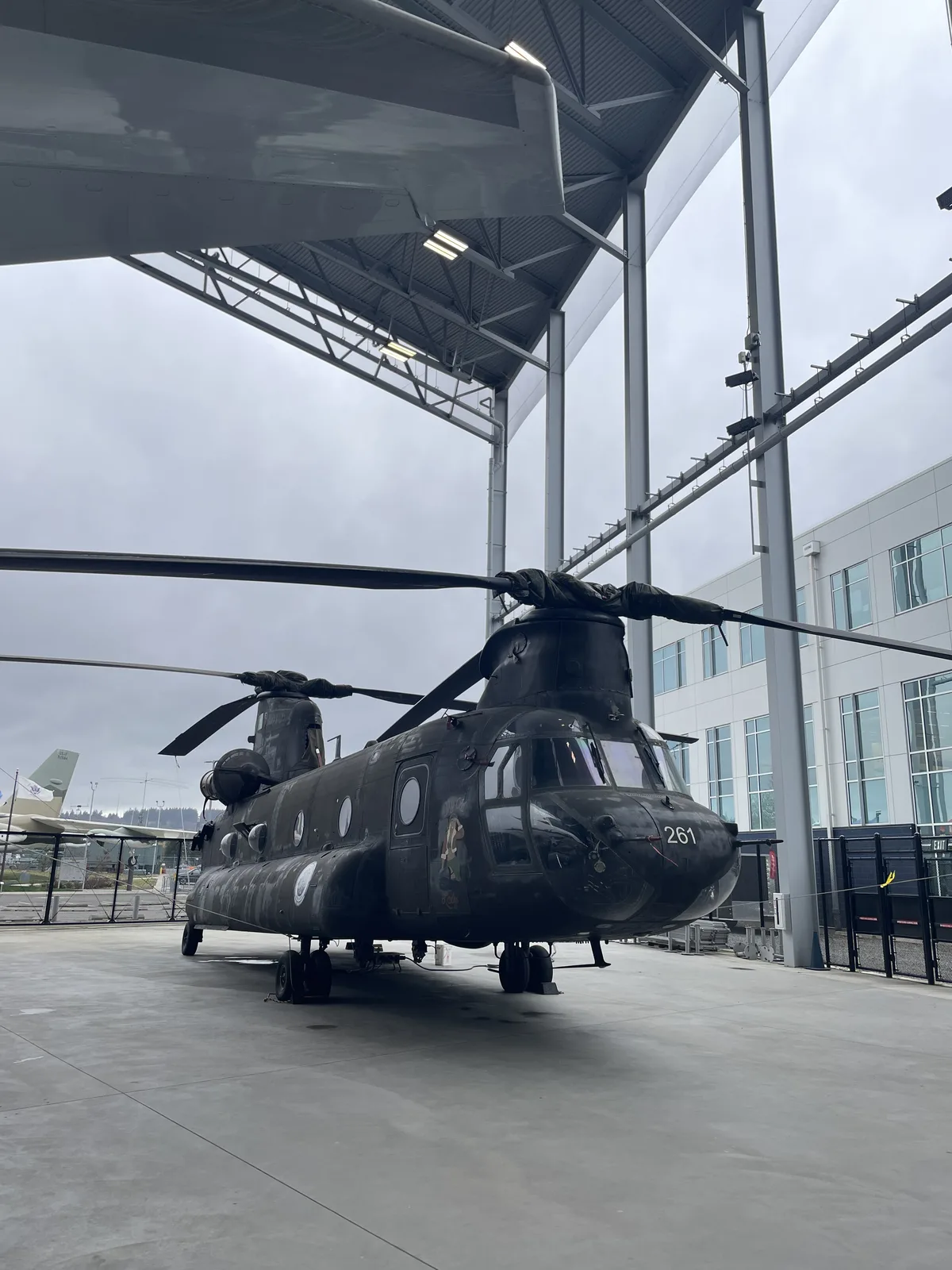 CH-47 시누크 헬기 전시