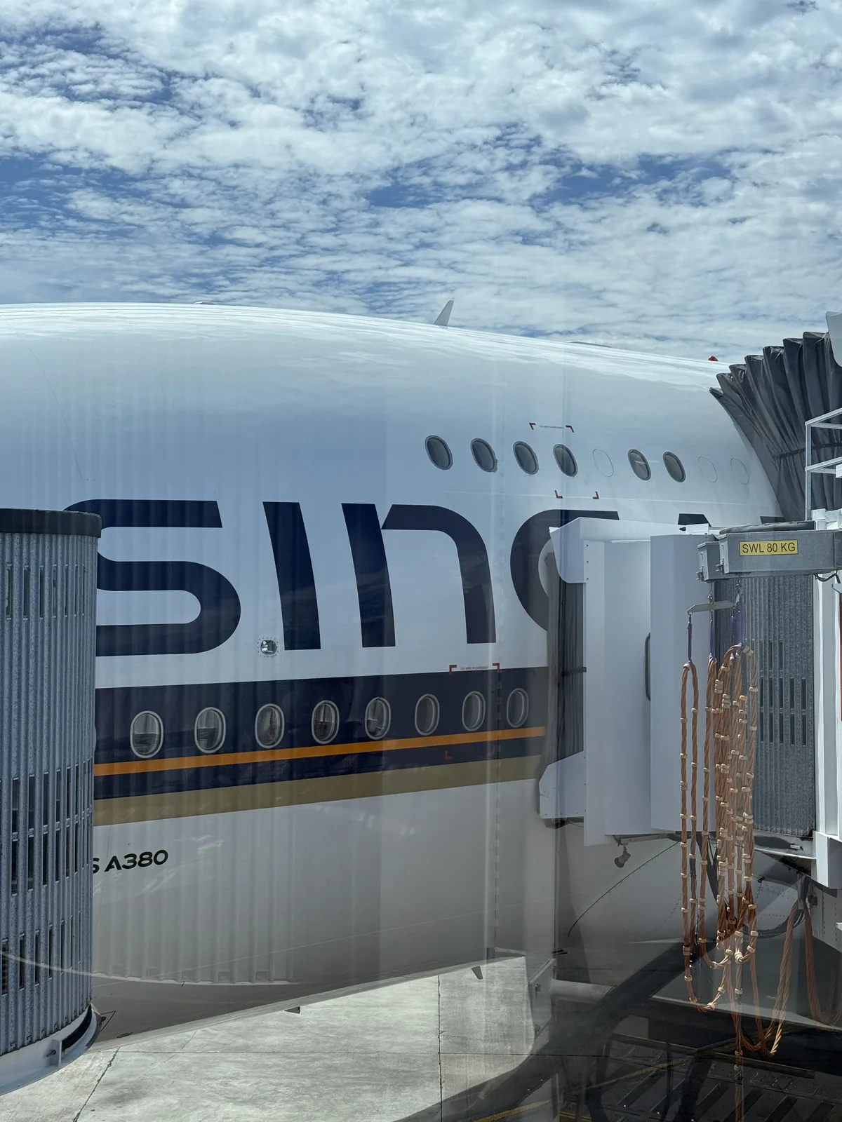 싱가포르항공 A380 보딩브릿지