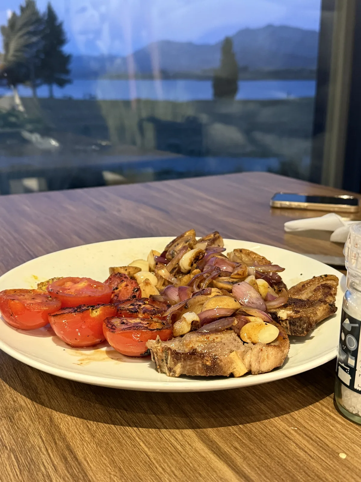 Finished lamb steak