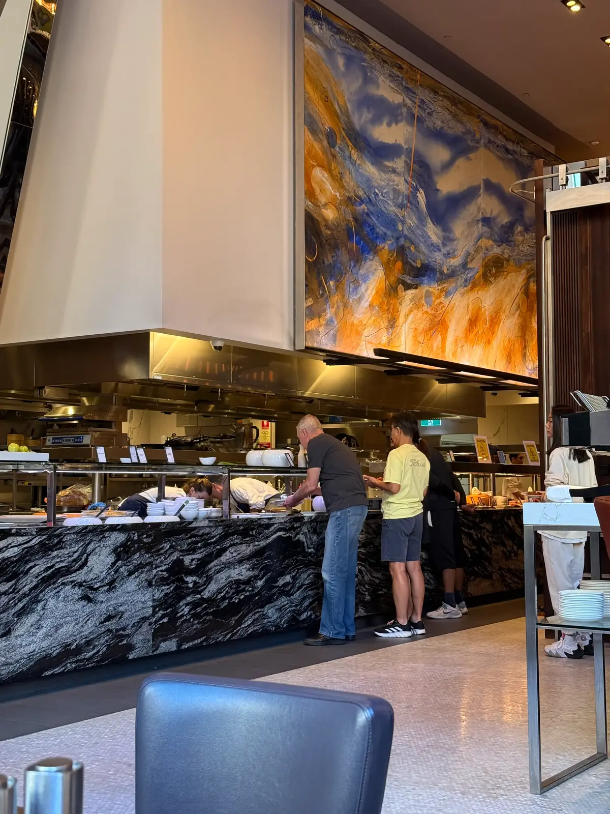 조식 뷔페 계란 요리 주문 코너