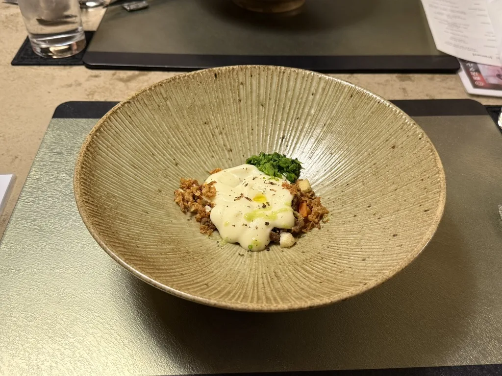 쿠리야 스이잔 석식 크리미 야채 요리